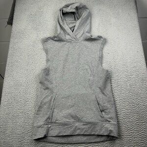 Lululemon Blissed Out Sleeveless Hoodie Womens 6 Heathered Gray Sporty Gym Yoga
